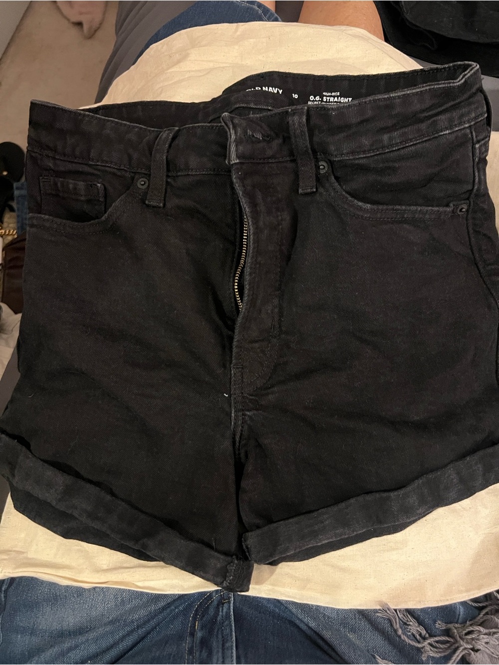Old Navy Black Straight Denim Jean Shorts
Never worn